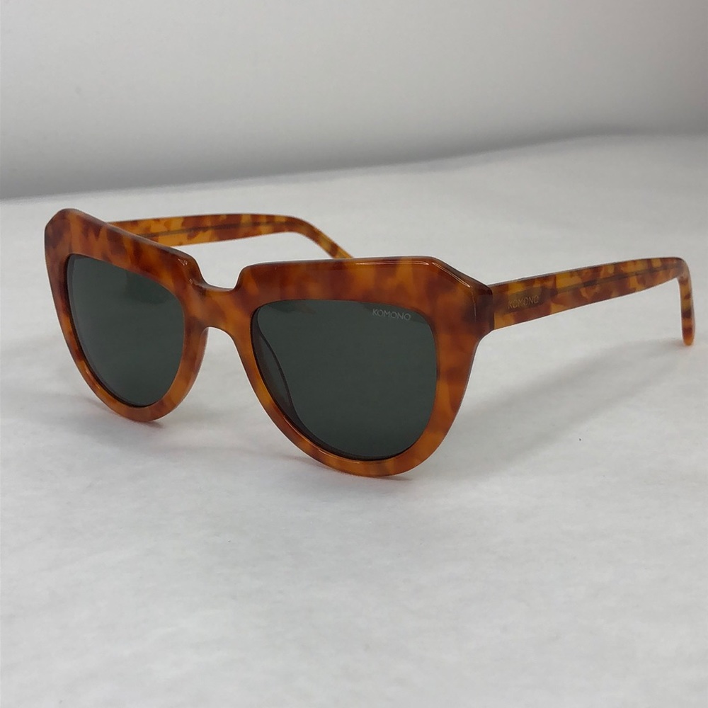 KOMONO Stella Caramel Demi Sunglasses NEW CAT EYE - Picture 7 of 10